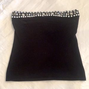 Beautiful beaded strapless top from WHBM